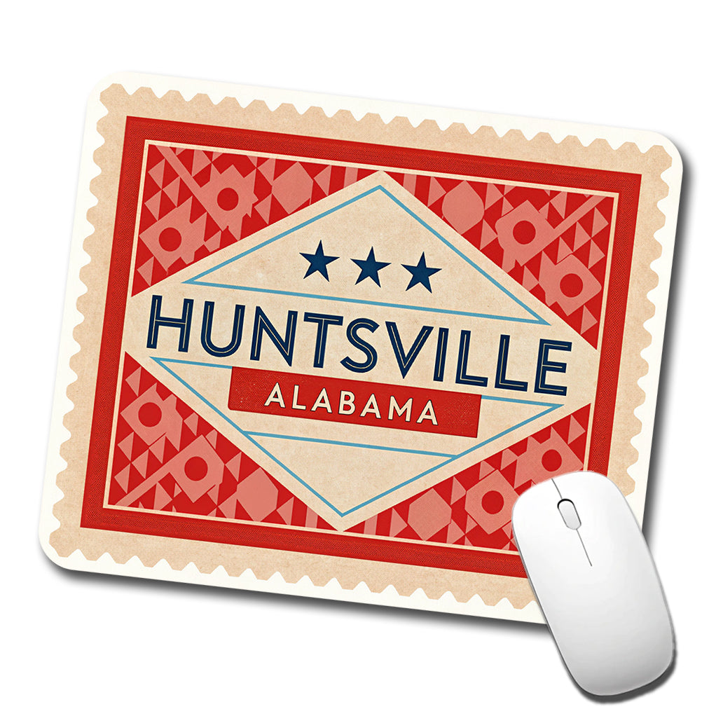Huntsville AL Alabama Travel Vacation Stamp Low Profile Mouse Pad Mat