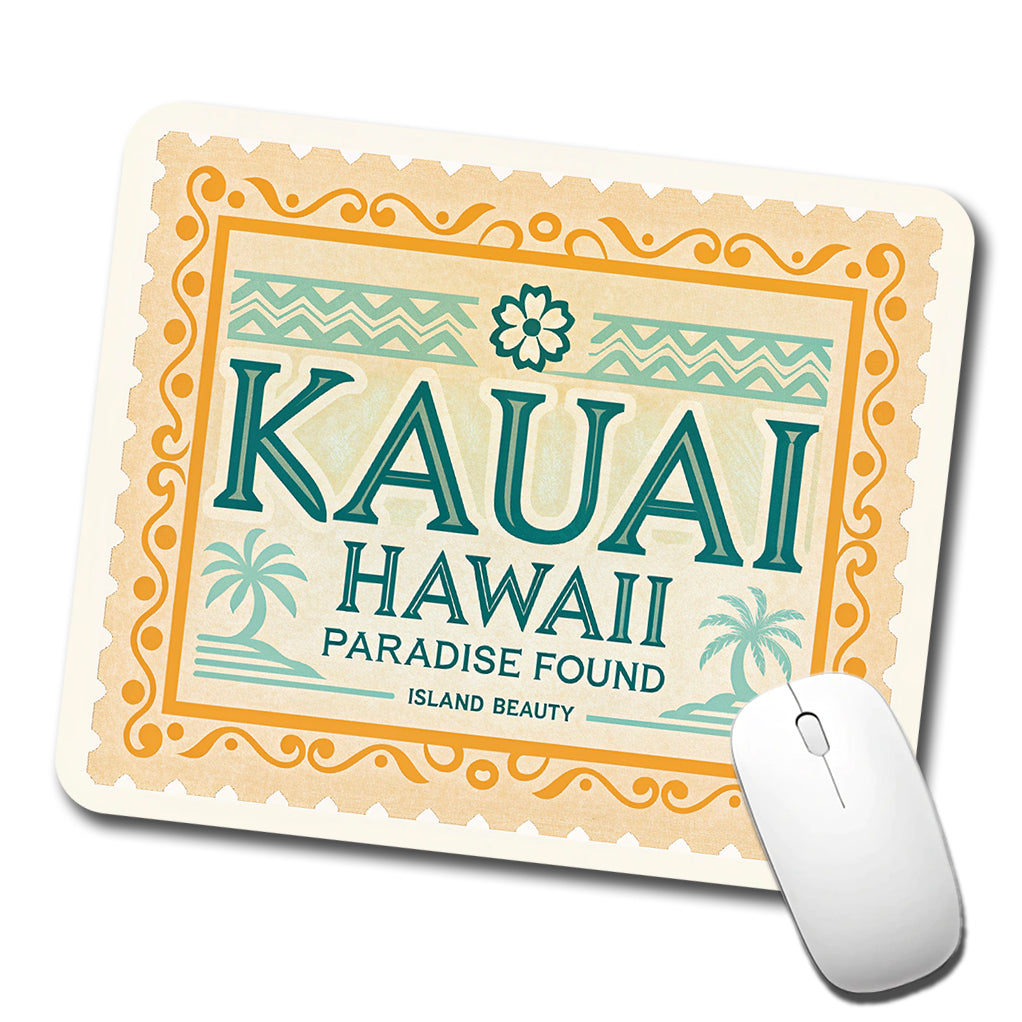 Kauai HI Hawaii Travel Vacation Stamp Low Profile Mouse Pad Mat