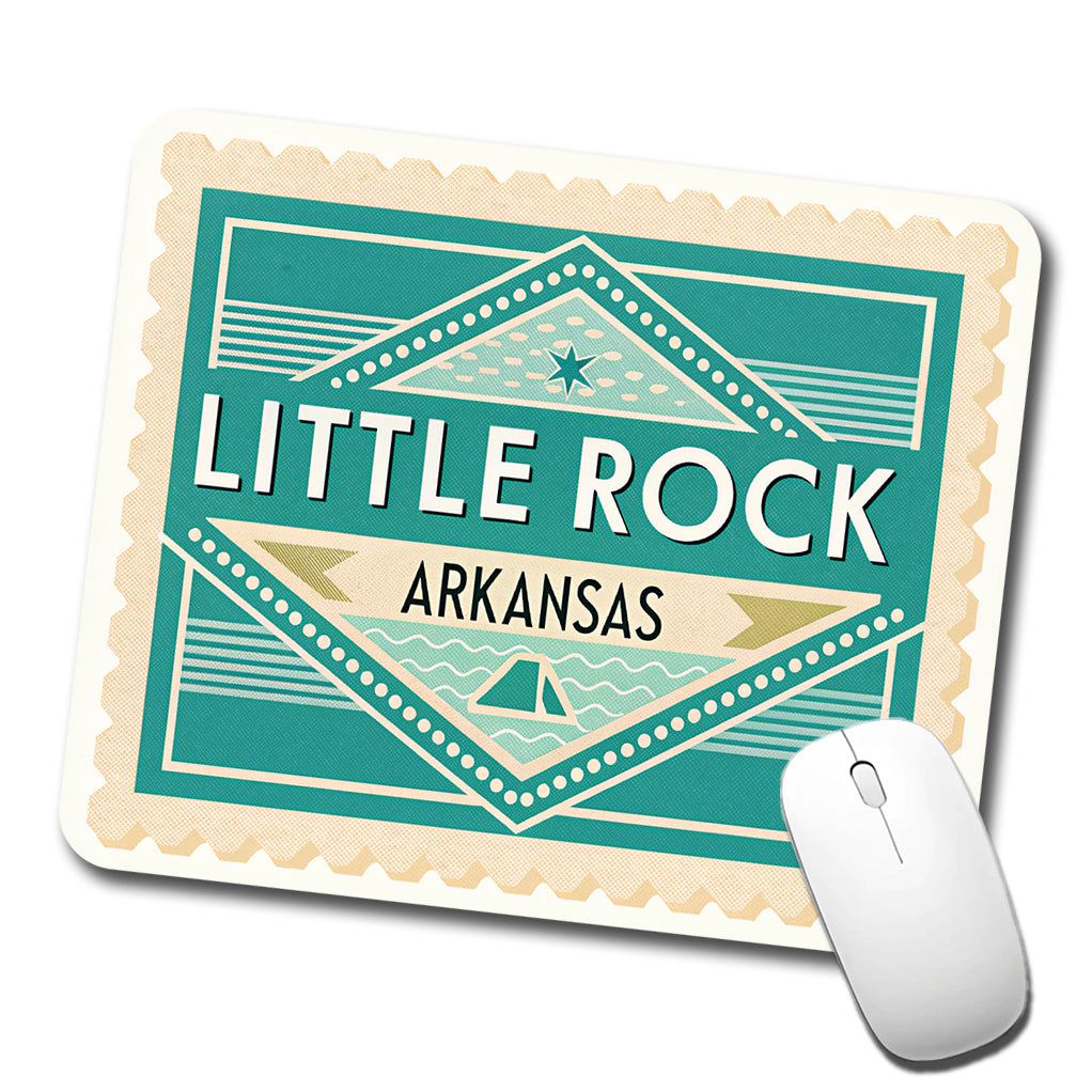 Little Rock AR Arkansas Travel Vacation Stamp Low Profile Mouse Pad Mat