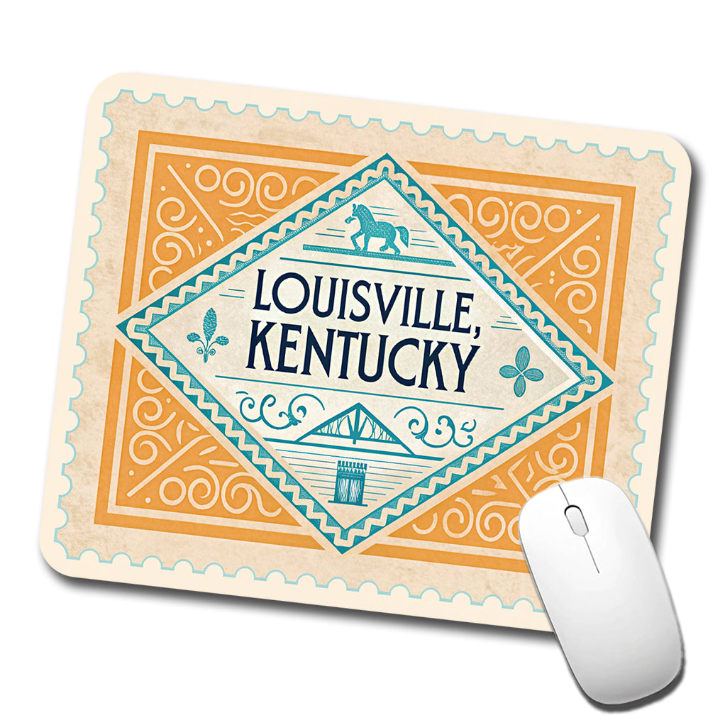 Louisville KY Kentucky Travel Vacation Stamp Low Profile Mouse Pad Mat