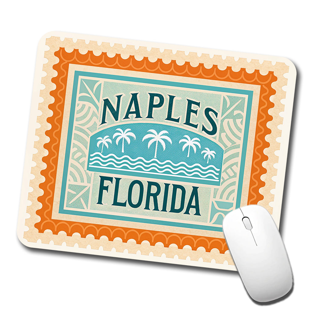 Naples FL Florida Travel Vacation Stamp Low Profile Mouse Pad Mat