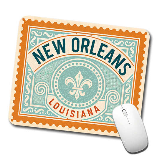 New Orleans LA Louisiana Travel Vacation Stamp Low Profile Mouse Pad Mat