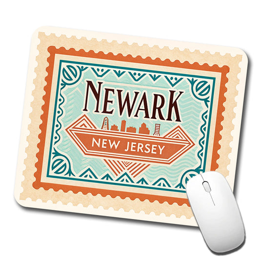 Newark NJ New Jersey Travel Vacation Stamp Low Profile Mouse Pad Mat