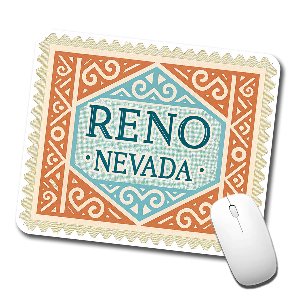 Reno NV Nevada Travel Vacation Stamp Low Profile Mouse Pad Mat