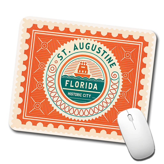 St. Augustine FL Florida Travel Vacation Stamp Low Profile Mouse Pad Mat