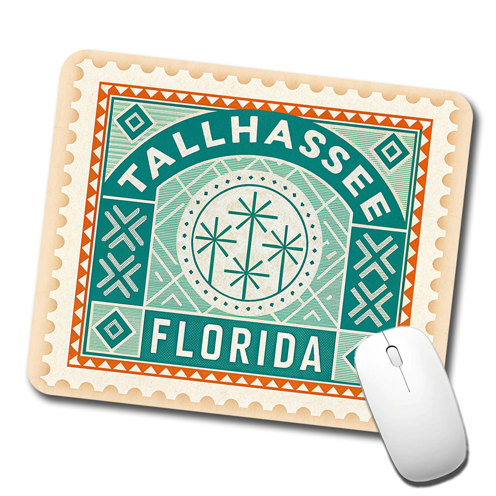 Tallahassee FL Florida Travel Vacation Stamp Low Profile Mouse Pad Mat