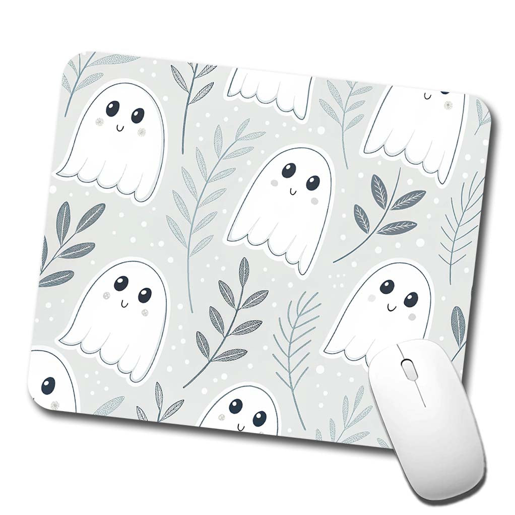 Adorable Ghosts Halloween Low Profile Mouse Pad Mat