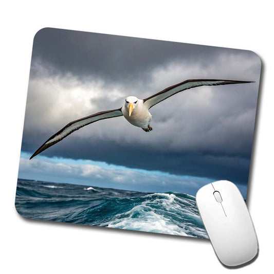 Albatross Bird Flying Over Ocean Photo Low Profile Mouse Pad Mat
