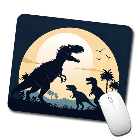 Allosaurus Silhouettes Dinosaurs Low Profile Mouse Pad Mat