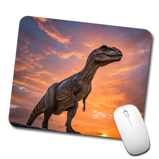 Allosaurus Sunset Dinosaur Low Profile Mouse Pad Mat