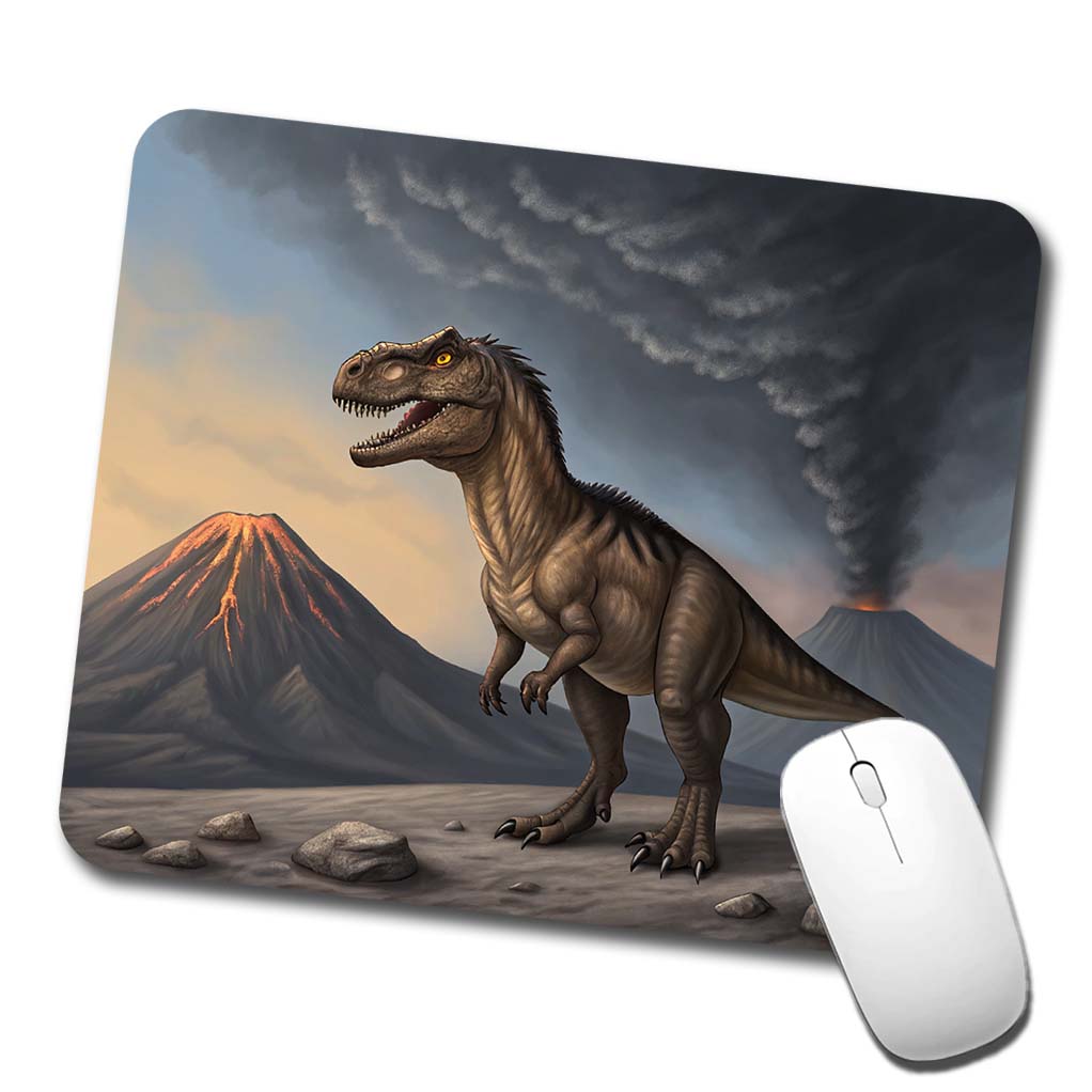Allosaurus Two Volcanos Dinosaur Low Profile Mouse Pad Mat