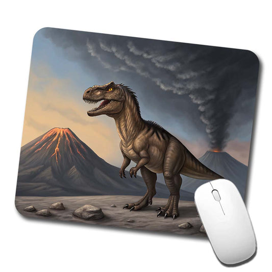 Allosaurus Two Volcanos Dinosaur Low Profile Mouse Pad Mat