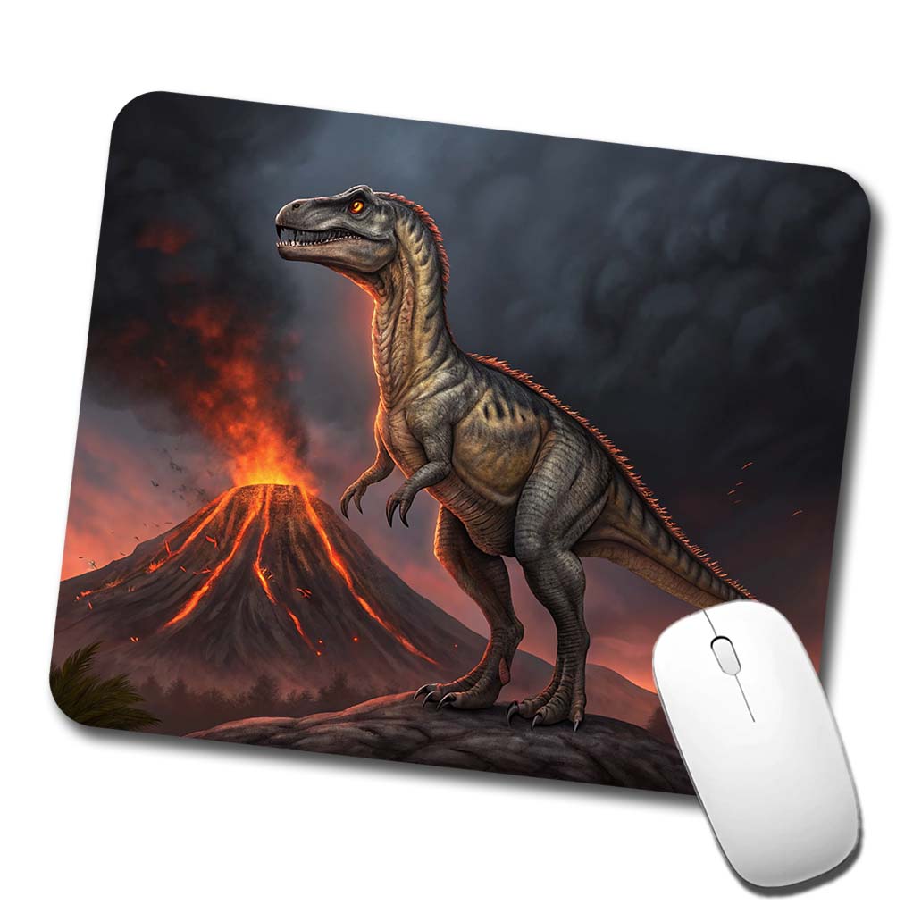 Allosaurus Volcano Dinosaur Low Profile Mouse Pad Mat