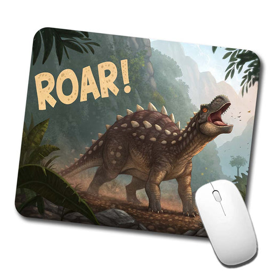 Ankylosaurus Roar Dinosaur Low Profile Mouse Pad Mat