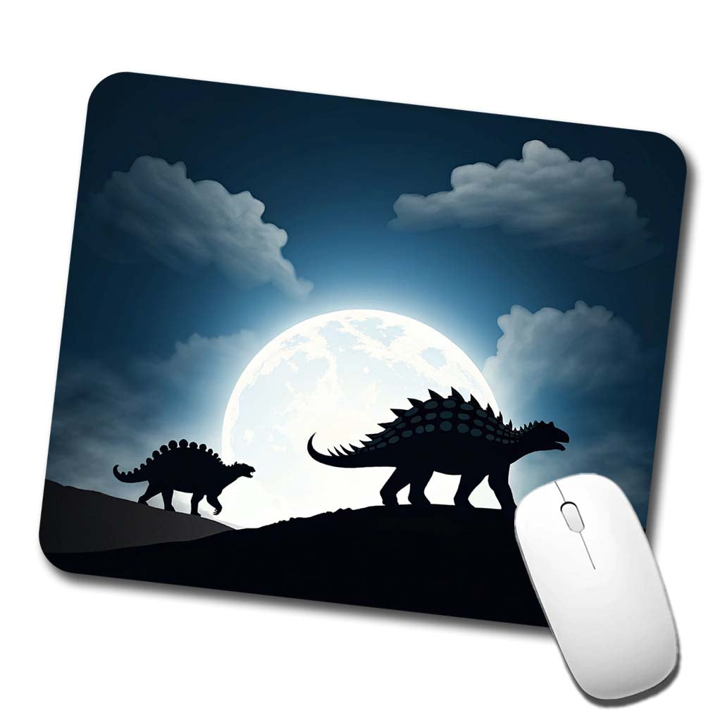 Ankylosaurus Silhouettes Dinosaurs Low Profile Mouse Pad Mat