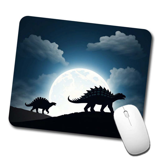 Ankylosaurus Silhouettes Dinosaurs Low Profile Mouse Pad Mat