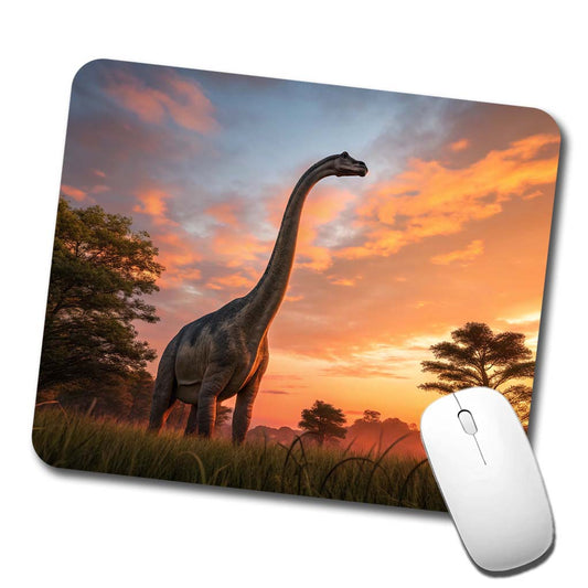 Apatosaurus Sunset Sunrise Dinosaur Low Profile Mouse Pad Mat
