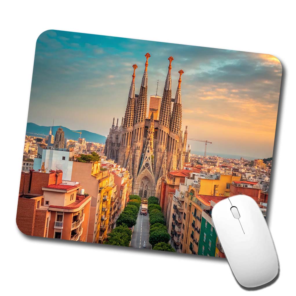 Barcelona Spain Beautiful Low Profile Mouse Pad Mat