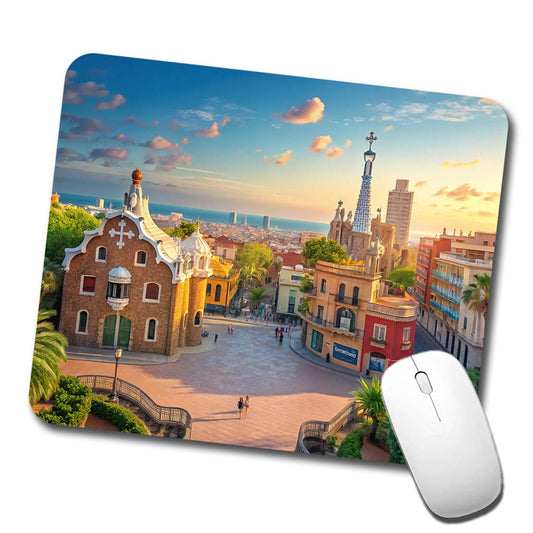 Barcelona Spain Ocean Low Profile Mouse Pad Mat