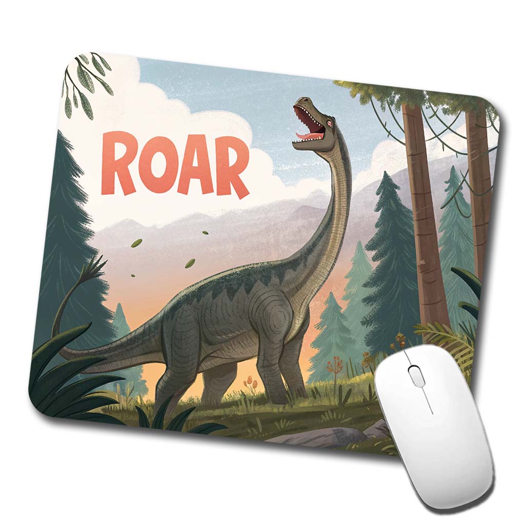 Brachiosaurus Roar Dinosaur Low Profile Mouse Pad Mat