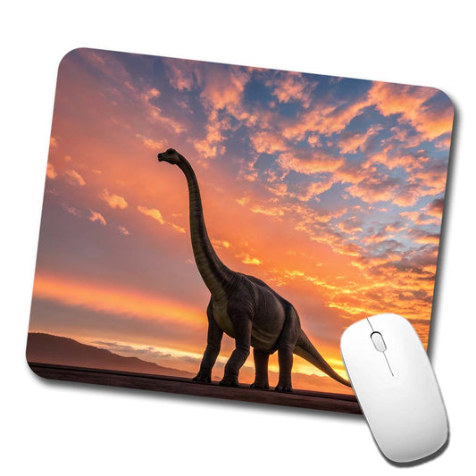 Brontosaurus Sunset Dinosaur Low Profile Mouse Pad Mat