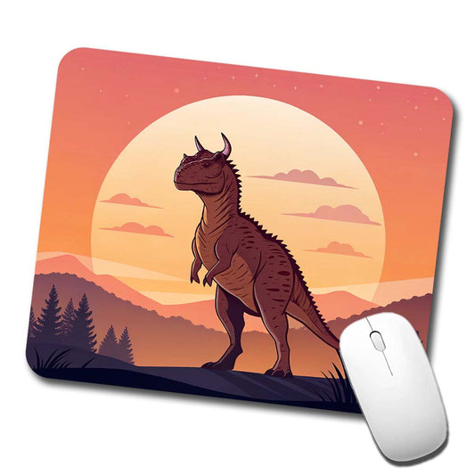 Carnotaurus Sunset Dinosaur Low Profile Mouse Pad Mat