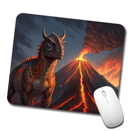Carnotaurus Volcano Dinosaur Low Profile Mouse Pad Mat