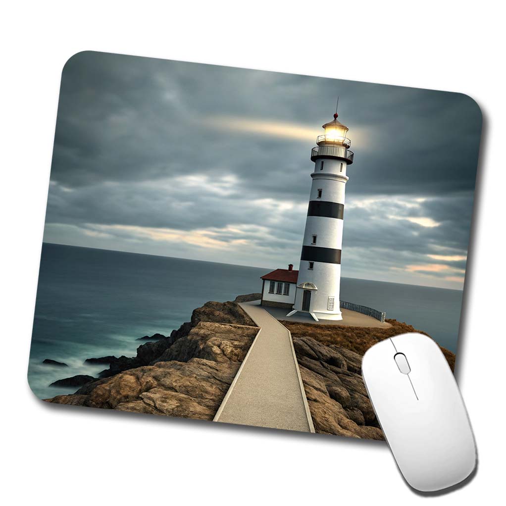 Coastal Lighthouse Ocean Low Profile Mouse Pad Mat