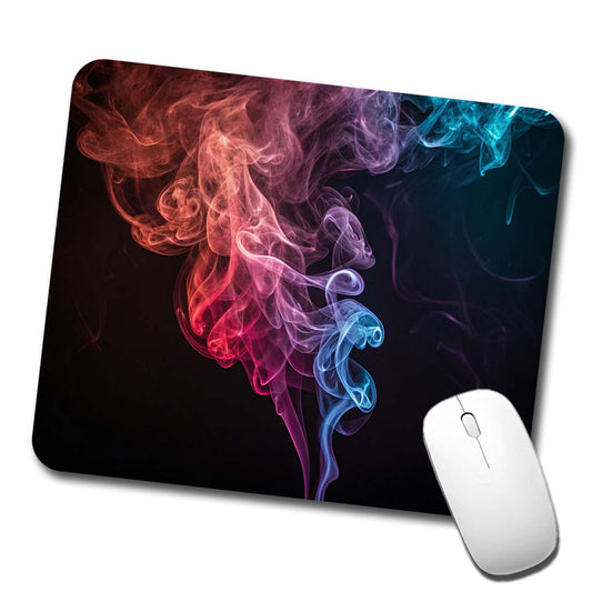 Colorful Smoke Curling Low Profile Mouse Pad Mat