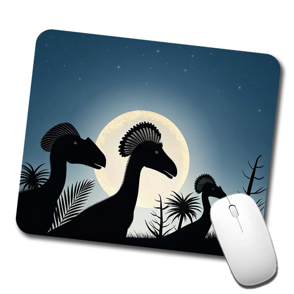 Dilophosaurus Silhouettes Dinosaurs Low Profile Mouse Pad Mat