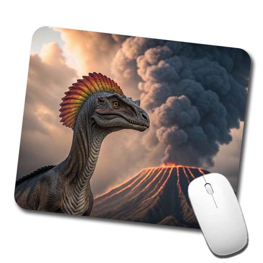 Dilophosaurus Volcano Dinosaur Low Profile Mouse Pad Mat