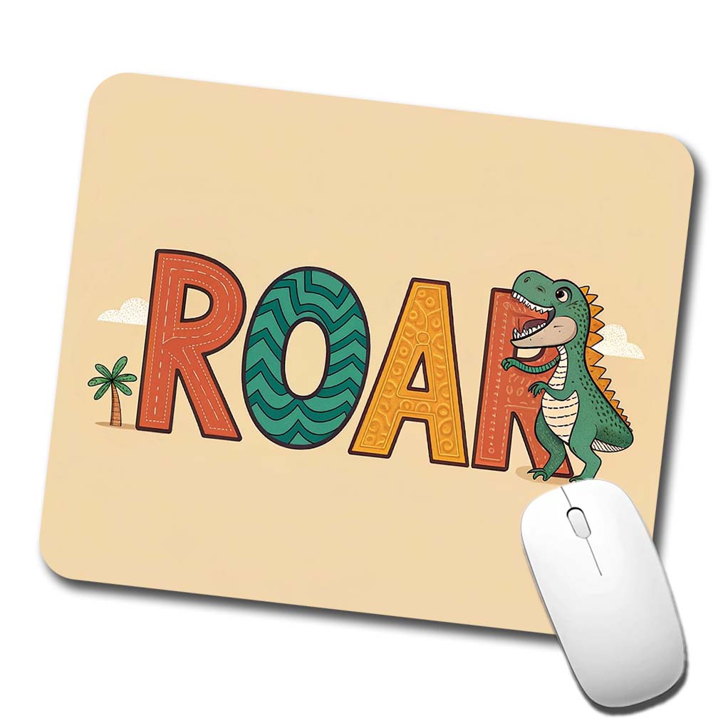 Dinosaur Roar Colorful Low Profile Mouse Pad Mat