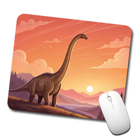Diplodocus Sunset Dinosaur Low Profile Mouse Pad Mat