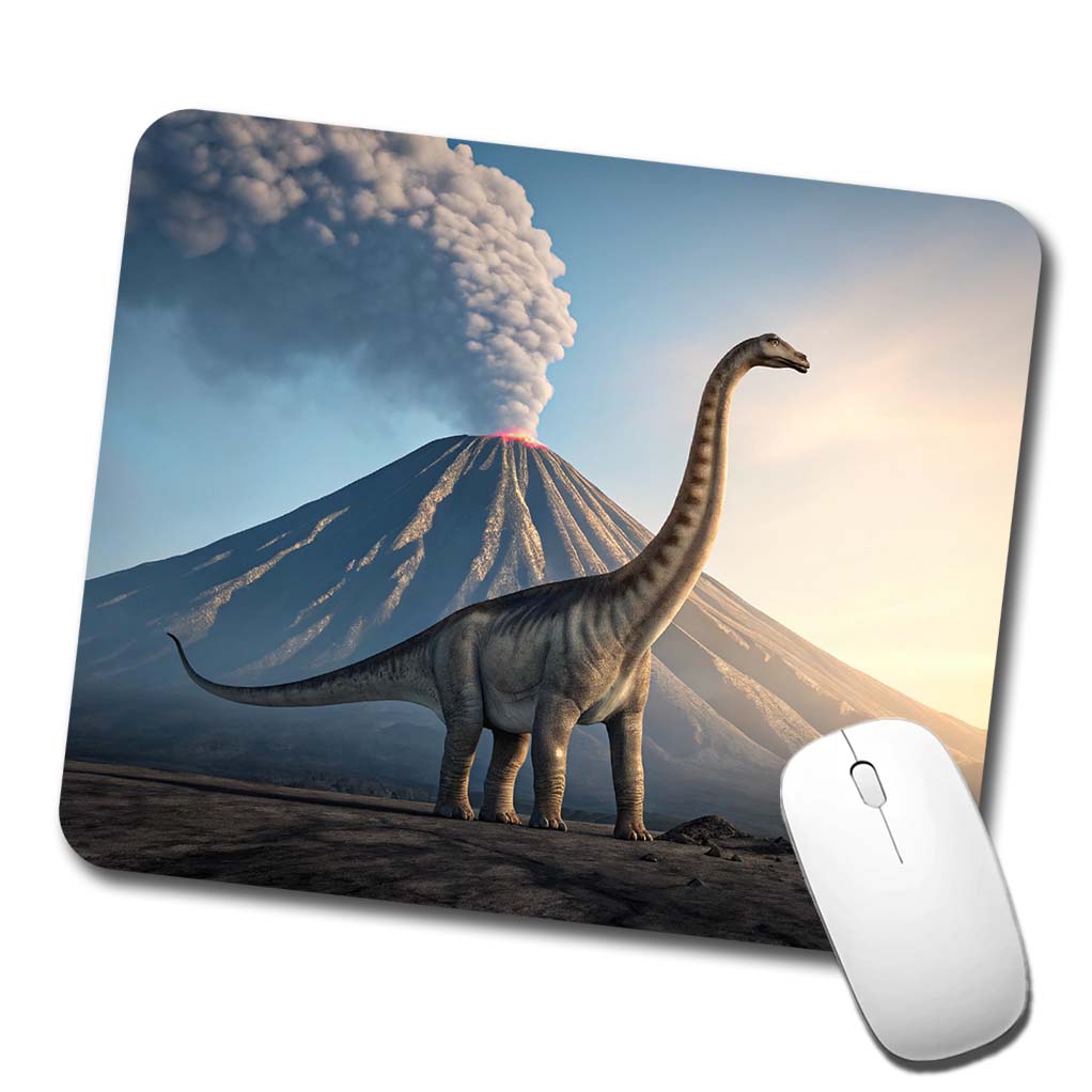 Diplodocus Volcano Dinosaur Low Profile Mouse Pad Mat