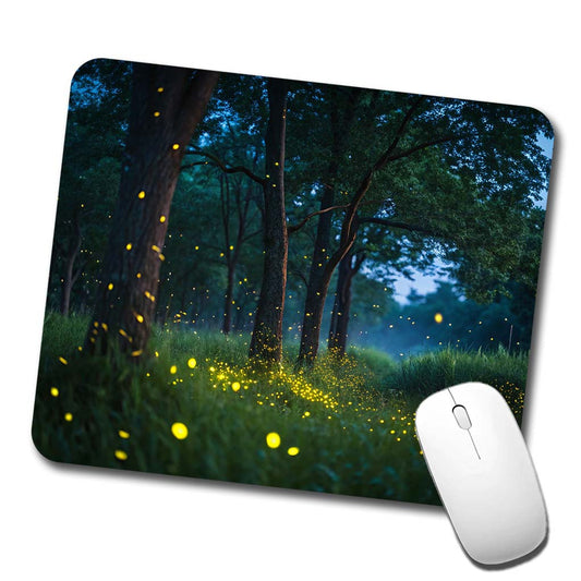 Fireflies At Night Low Profile Mouse Pad Mat