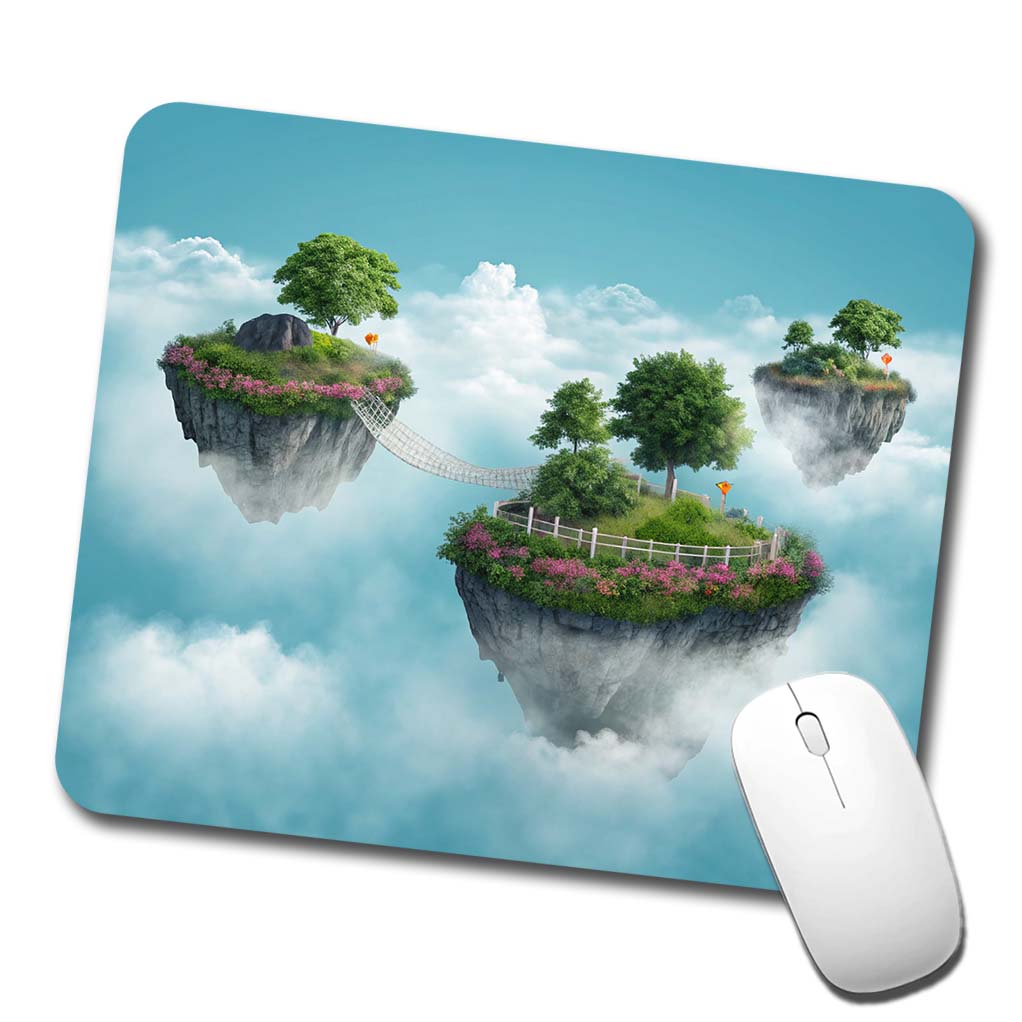 Floating Islands In The Sky Bridge Low Profile Mouse Pad Mat