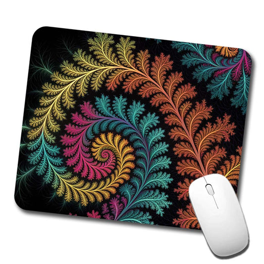 Fractal Geometry Colorful Low Profile Mouse Pad Mat