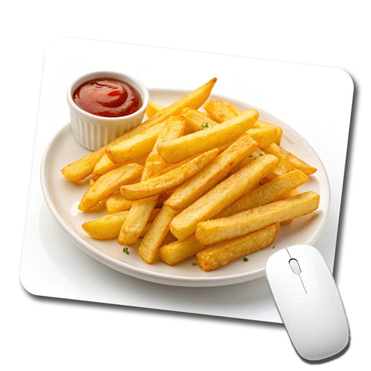 French Fries Ketchup Snack Low Profile Mouse Pad Mat
