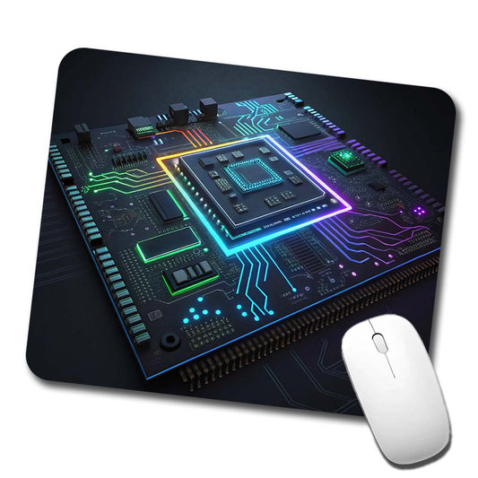 Futuristic Circuit Board Low Profile Mouse Pad Mat