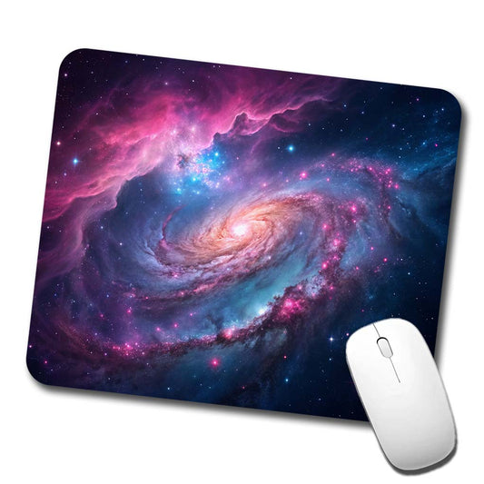 Galaxy Nebula Outer Space Colorful Low Profile Mouse Pad Mat