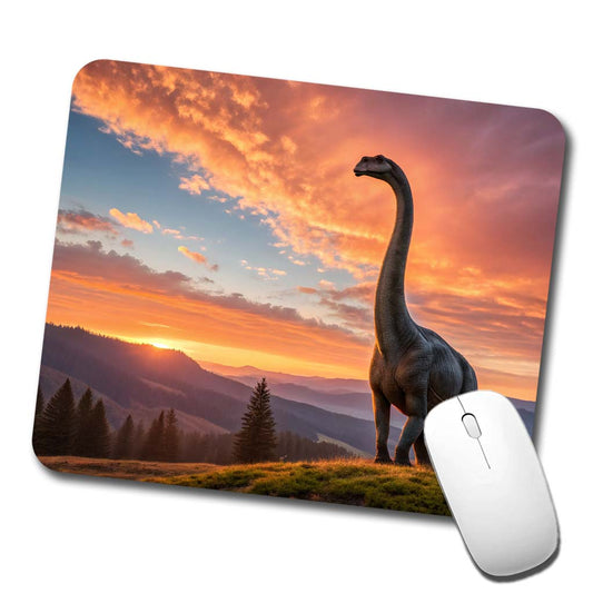 Gigantosaurus Sunset Dinosaur Sauropod Low Profile Mouse Pad Mat
