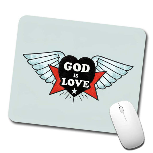 God Is Love Christian Bible Low Profile Mouse Pad Mat