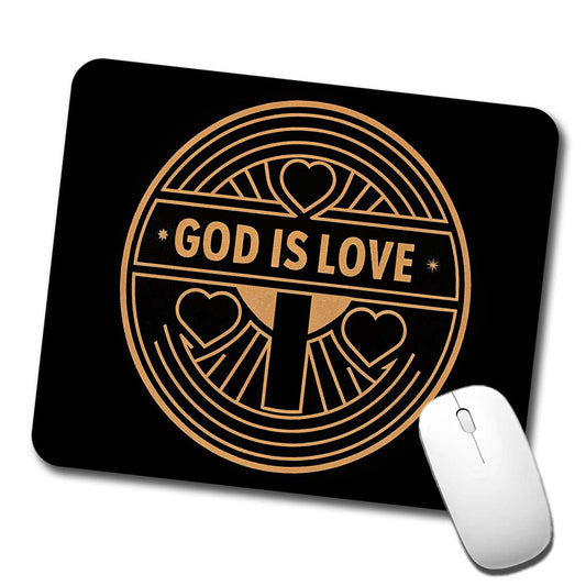 God Is Love Christian Low Profile Mouse Pad Mat
