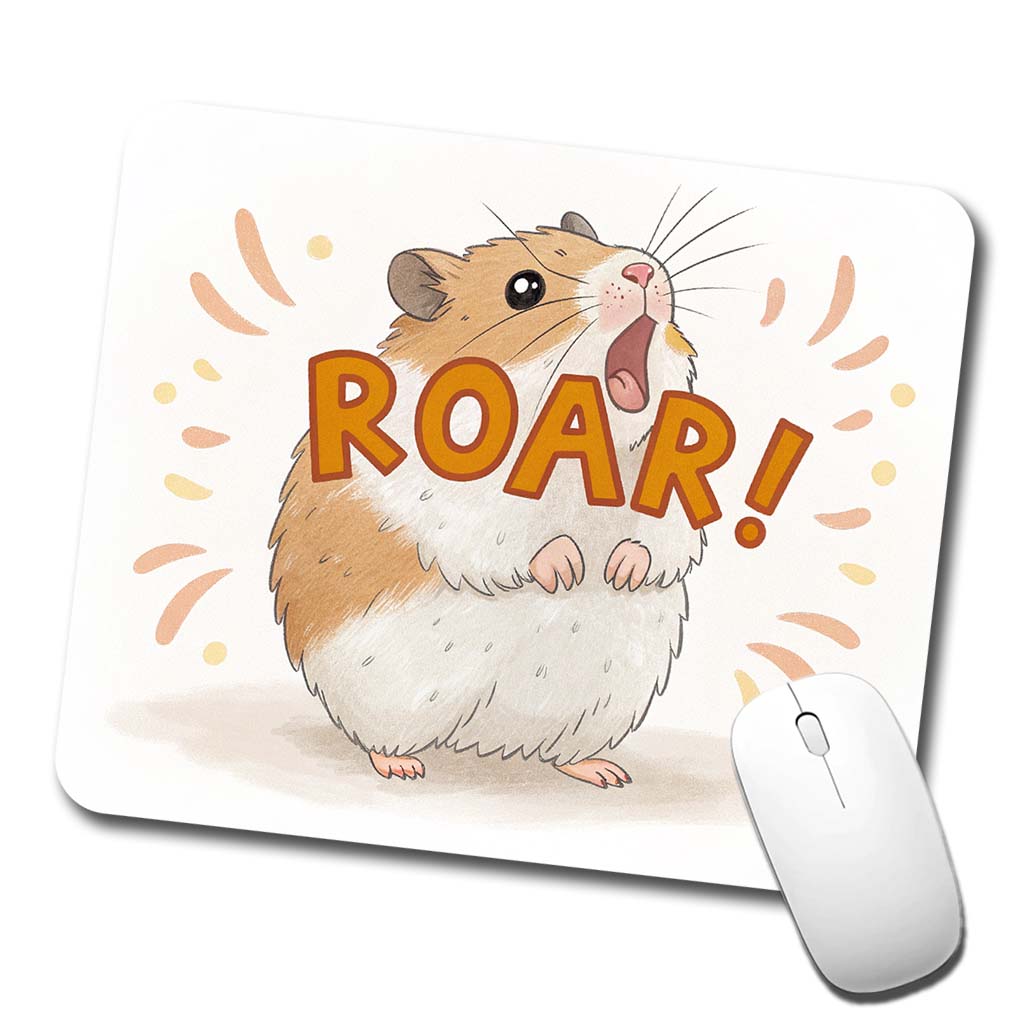 Hamster Roar Funny Low Profile Mouse Pad Mat