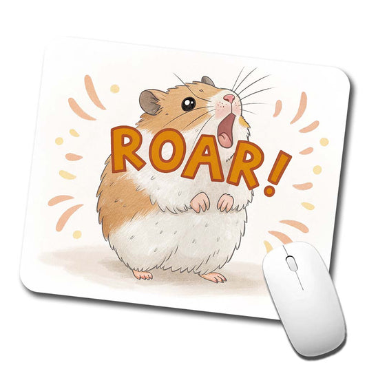Hamster Roar Funny Low Profile Mouse Pad Mat