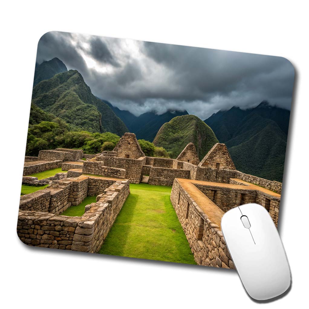 Incan Ruins Landmark Low Profile Mouse Pad Mat