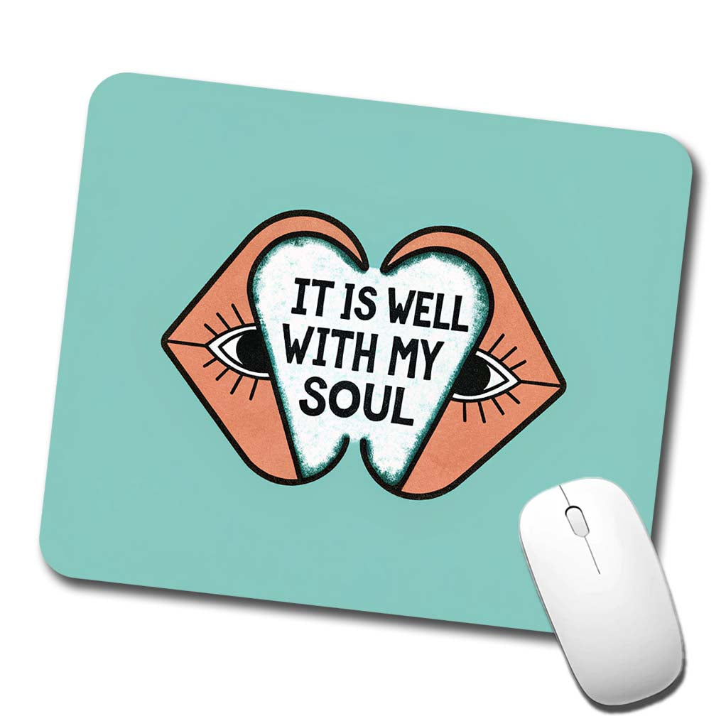 It Is Well With My Soul Bible Verse Low Profile Mouse Pad Mat