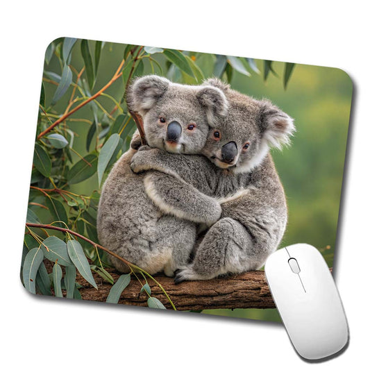 Koalas Hugging Love Low Profile Mouse Pad Mat