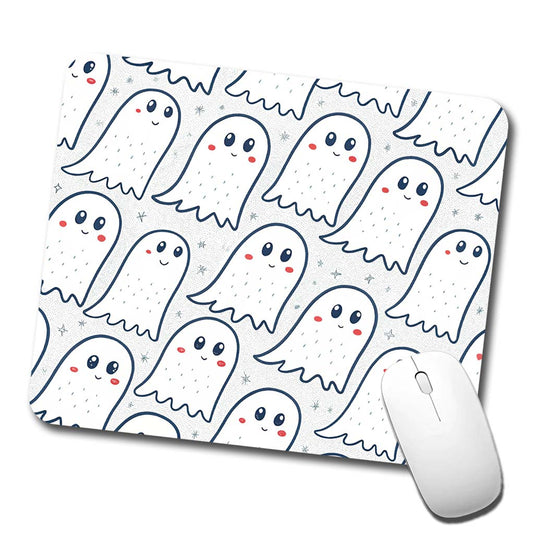 Lots Of Ghosts Halloween Low Profile Mouse Pad Mat