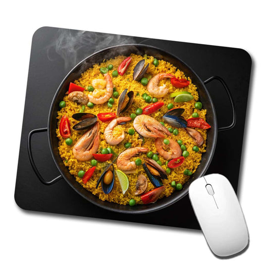Paella Spanish Rice Dish Low Profile Mouse Pad Mat